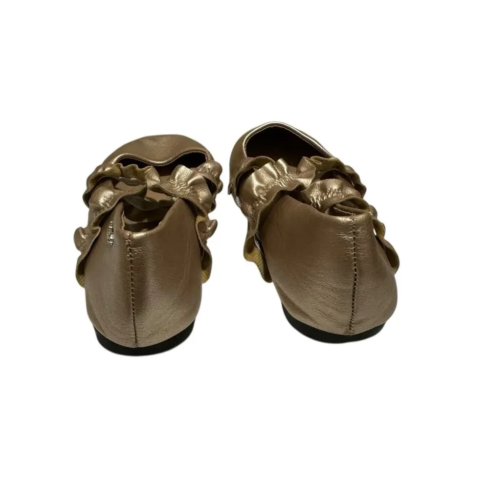 Bebe Girls Rose Gold Slip On Ballet Flats Medium 13-1